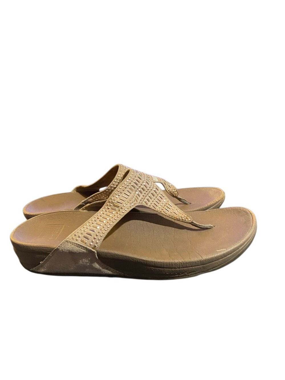 Fit Flop Incastone sandal, thong, wedge, slip on rose gold 10
